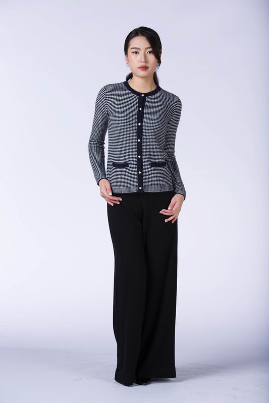 Two-Tone Pocket Cardigan