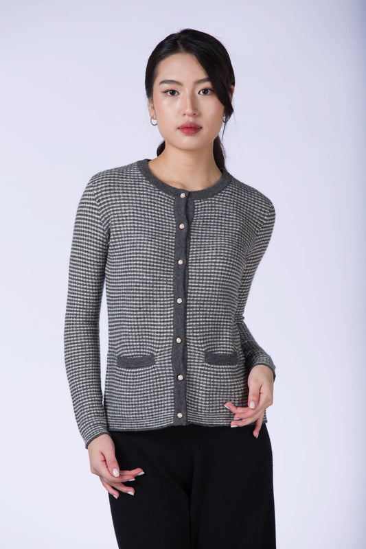 Two-Tone Pocket Cardigan